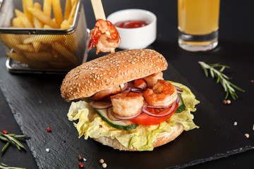 Shrimp burger