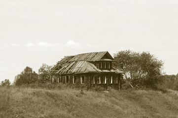Old abandoned wooden house