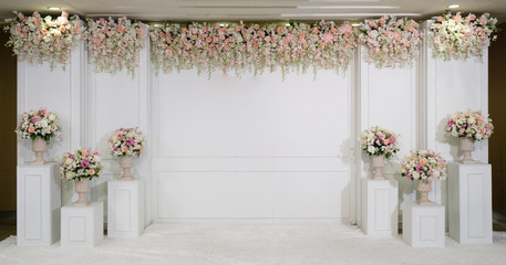 wedding backdrop with flower
