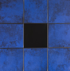 blue ceramic mosaic classic tile