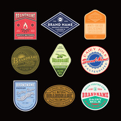 Vintage logo & label design set