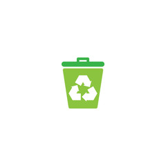 Trash and recycle logo or icon vector design template