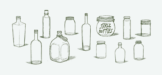 12 Jars and Bottles Set