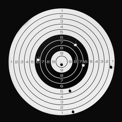 Target after accurate shooting, hit the bull's eye
