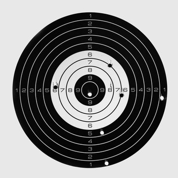 Target After Accurate Shooting, Hit The Bull's Eye