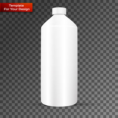 Bottle with cleaner isolated on transparent background