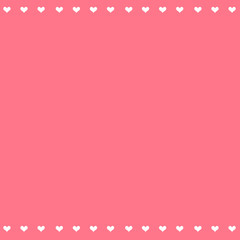 Pink background with mini white hearts