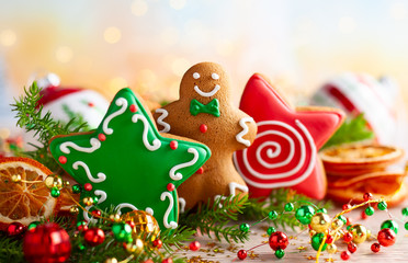 Christmas gingerbread cookies