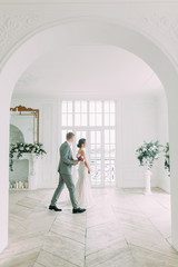 Stylish wedding in St. Petersburg. Russian wedding in European style in the Studio. Fine art in photography.