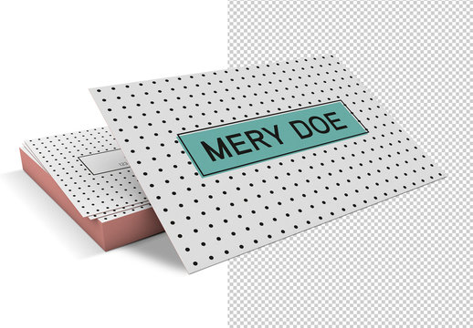 Stack of Business Cards Mockup