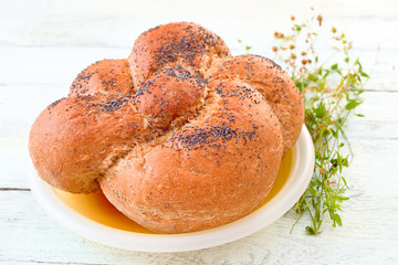 Leinsamenbrötchen mit Mohn