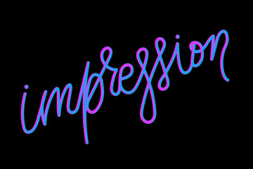 Fototapeta na wymiar slogan Impression phrase graphic vector Print Fashion lettering calligraphy