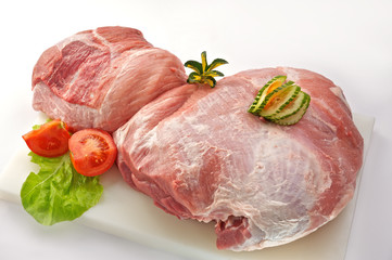 Fresh red meat on the table