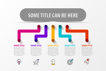 Infographic design template. Creative concept with 5 steps