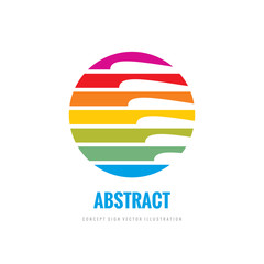Corporate - concept business logo temlate vector illustration. Colored stripes in circle shape. Future tecnology creative sign. Network icon. Abstract design element. 