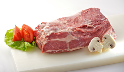 Fresh red meat on the table