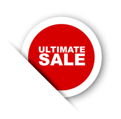red vector banner ultimate sale