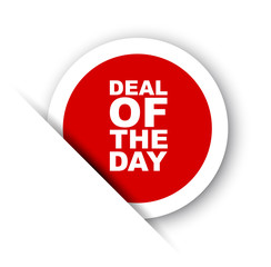 red vector banner deal of the day