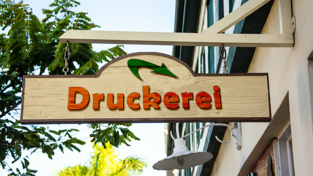 Schild 342 - Druckerei