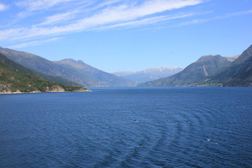 Hardanger Bridge, Eid Fjord, Norway