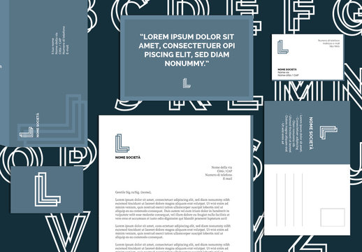 Serie di articoli di cancelleria personalizzabili