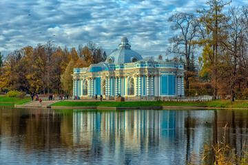 Pavilion Grotto and Cameron's Gallery in Catherine park in Tsarskoye Selo (Pushkin), Russia