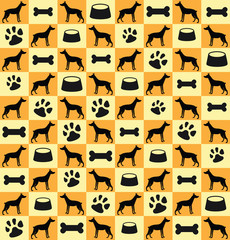 Dog pattern brown symbol texture