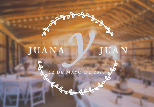 Conjunto de t&iacute;tulos para bodas con encanto