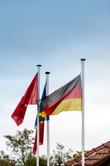 flags of Germany, Switzerland and France