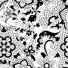 Mexican lace seamless pattern.