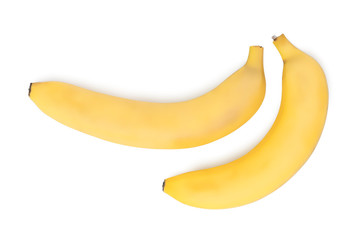 Banana fruits isolated on white background