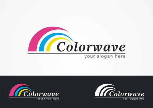 Color Wave Logo / colored abstract wave vector