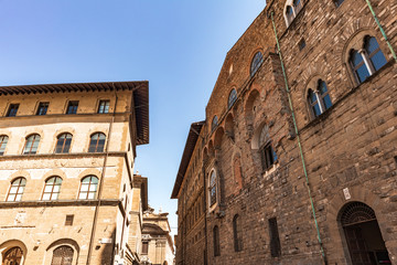 Fototapeta premium view of florence street in italy