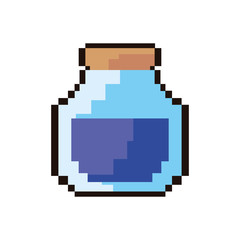 pixel video game bottle potion