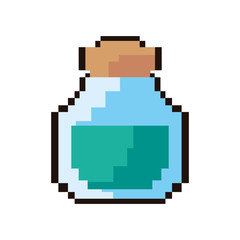 pixel video game bottle potion