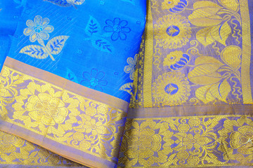 Traditional Indian Silk Saree worn during festivals and ceremonies.