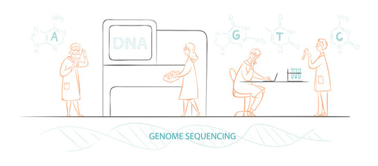 Genome sequencing vector banner