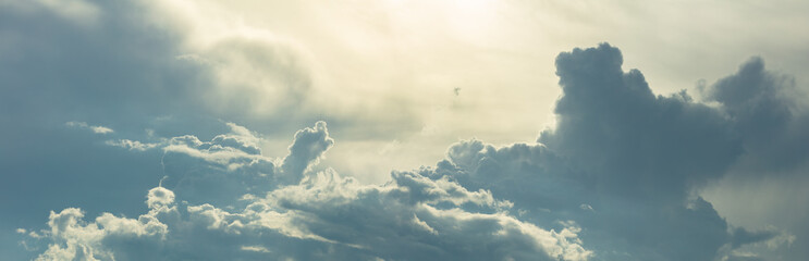 golden clouds moving in panorama