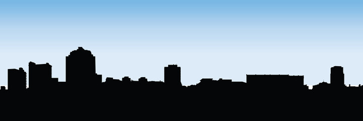 Obraz premium Skyline silhouette of the city of London, Ontario, Canada.