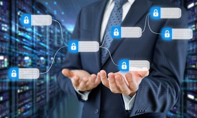 Obraz premium Blockchain.