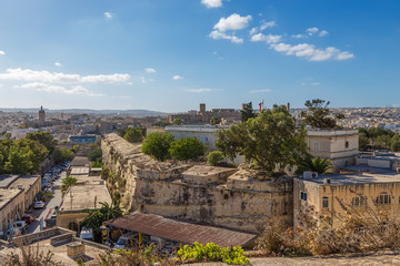Floriana, Malta. View of one of the bastions