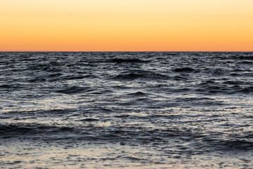 orange sky ocean sunset