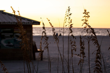 Beach house sunset