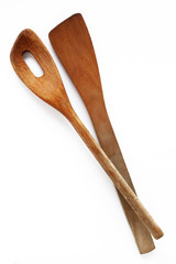 Alte gebrauchte Holzlöffel