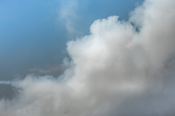 Fototapeta na wymiar Thick smoke clouds