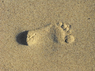 Empreinte naturel d'un pied