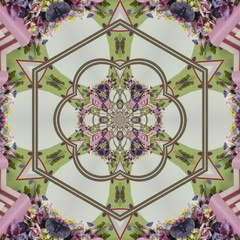 elegant arabesque geometric floral mandala