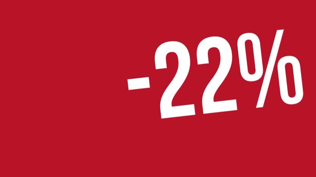 -21% - -30%. Set Of Expressive Sale Percentage. Space For Your Copy, Also Easy To Trace. Perfect For Any Of Your Sale / Commerce Projets. 4K, 60fps.