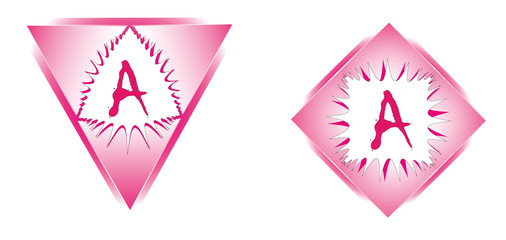 Emblem.Creative, abstract logo, Sign for corporate identity. Isolated, white. vector