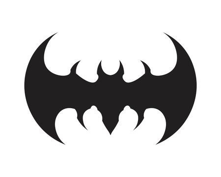 bat open wings flying concept elements icon